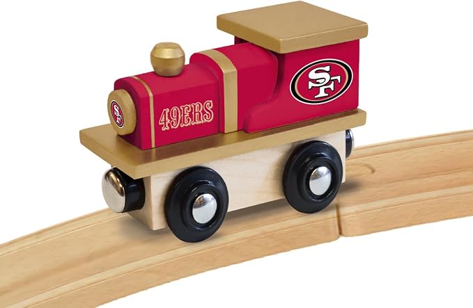 MasterPieces NFL San Francisco 49ers Real Wood Toy Train, For Ages 3+, Black
