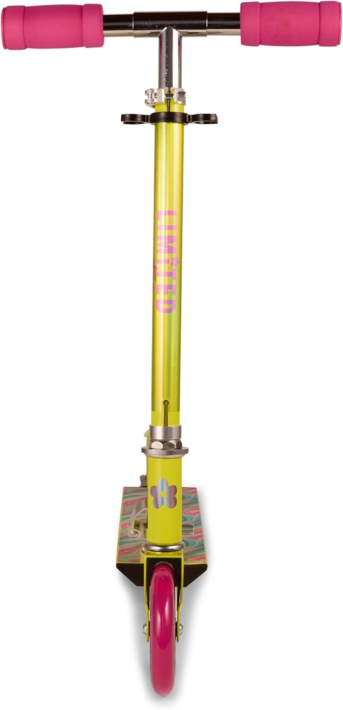 Limited Too Kick Scooter for Girls 5-12 Years, Light-Up Wheels, Glitter Deck, Adjustable Handlebar, Foldable 2-Wheel Kids Scooter, Holds up to 75 lb