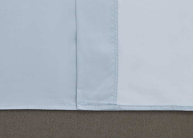 Linen Closet Luxury 1200 Thread Count Full Size Sheets Set, 4 Pieces, Cotton Rich, Blue, Soft, Durable & Wrinkle Resistant Sateen Sheets, 16" Deep Pocket Fitted Sheet, Home & Hotel Essentials