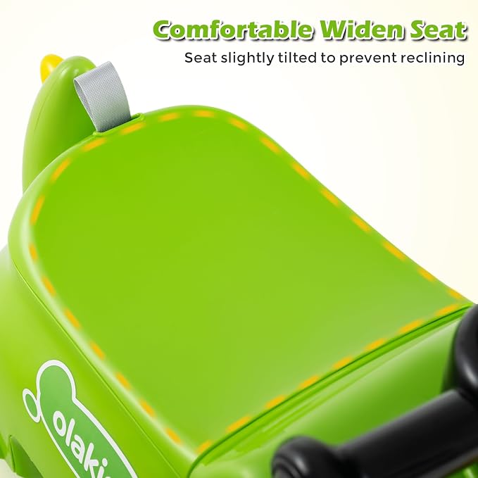 OLAKIDS Ride on Push Car, Kids Foot-to-Floor Sliding Car with Universal Wheels, Light, Sound, Under-Seat Storage, Ride on Toy for Toddlers Boys Girls Aged 3+ Years (Green)