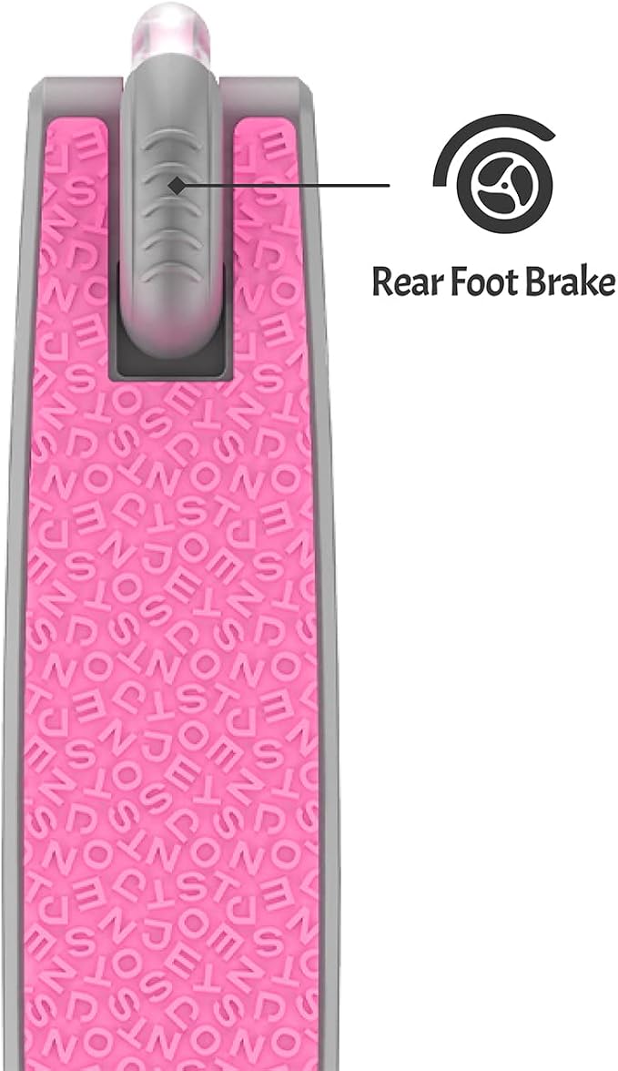 Jetson Leo Folding Kick Scooter| Easy Folding Mechanism | Light-Up Wheels |Height-Adjustable Handlebar |Rear Foot Brake|Ages 5+