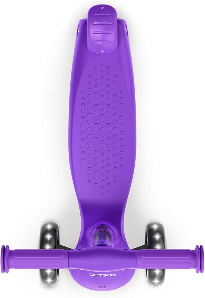 Jetson Lumi 3 Wheel Light-Up Kick Scooter for Girls or Boys, Ages 3+ - Max Grip Light Up Deck and PVC Wheels- Adjustable Height