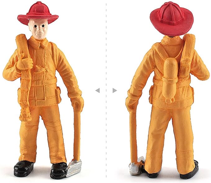 ONEST 9 Pieces Little People Figurines Hand Painted People Action Figures Toys Realistic Detailed Policeman Pilot Fireman Mailman Chef Figurine Model Toys for Kids Toddlers
