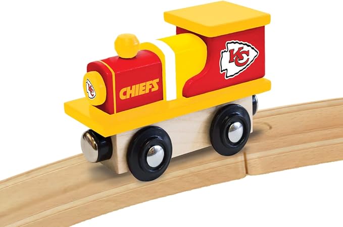 MasterPieces NFL Kansas City Chiefs Real Wood Toy Train, For Ages 3+