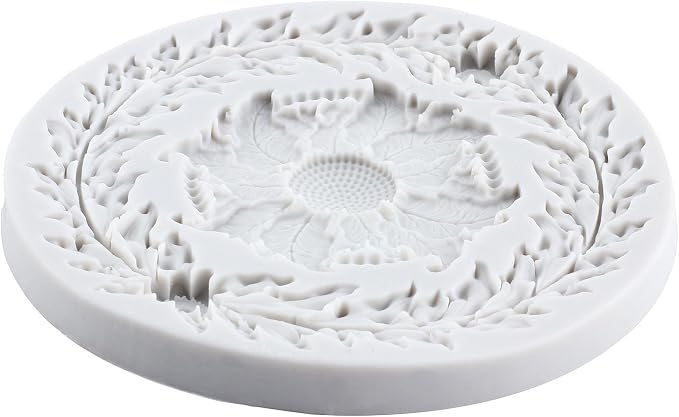 Baroque Style Polymer Clay Mold Baroque Relief Flower Silicone Molds Embossed Flower Mold for DIY Craft Epoxy Resin Casting Polymer Clay Tools Crafts Air Dry Jewelry Making