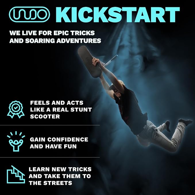 in Do the Trick - Trick Scooter for Teenagers & Adults - 6-15 Years - Trampoline Scooter Ideal for Trampoline Stunt Exercises, Professionals & Beginners - Indoor & Outdoor Freestyle