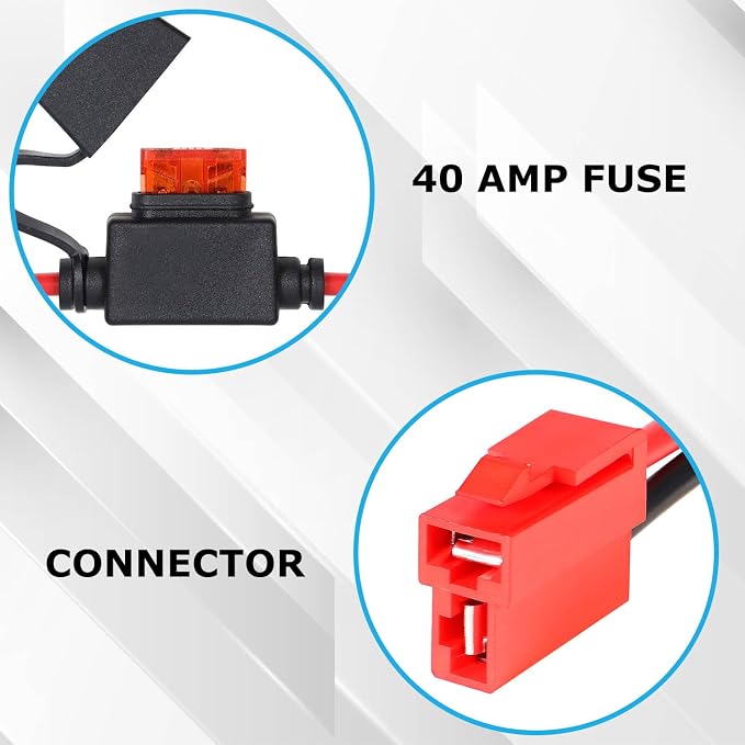 Mighty Max Battery Drop in Replacement for 6v Ride on Vehicle with 4.5ah Battery kit and Harness with 2 Pins Connector