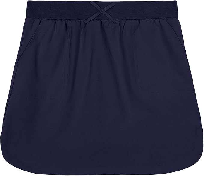 Nautica girls School Uniform Pull-on Scooter Skirt With Undershorts, Knit Waistband & Functional Pockets