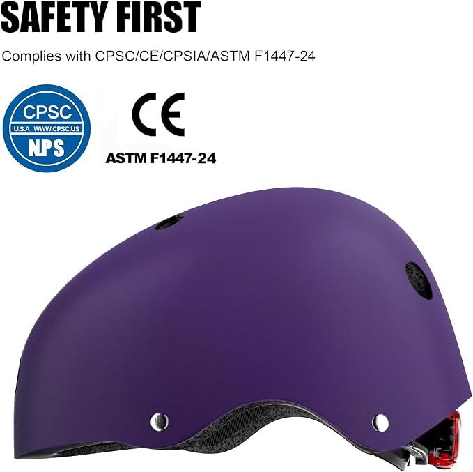 Kids Bike Helmet with LED Light,Lightweight Adjustable Childs Helmet for boy & Girl Ages 5-8-14,Multi-Sport Safety Helmet for Skateboard Cycling Scooter