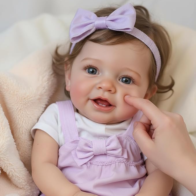 BABESIDE Lifelike Reborn Baby Dolls Vead - 20 Inch Realistic Baby Doll Real Life Baby Dolls with Complete Accessories Perfect for Cuddling, Playtime, and Handmade Gift Giving