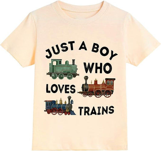 Todder Boys Shirt Kids Trains Bug Retro Nature Cool Tees Tops 2-7 Years