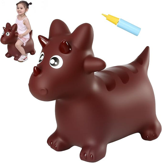 INPANY Bouncy Horse, Dinosaur Hopper Toys for Boys, Gifts Toy for Kid | Eco-Friendly PVC, Low Center Gravity, Cute Cartoon Design, Load 100 Lbs, Learn & Exercise & Active Fun, Gifts for 1-3 Kids