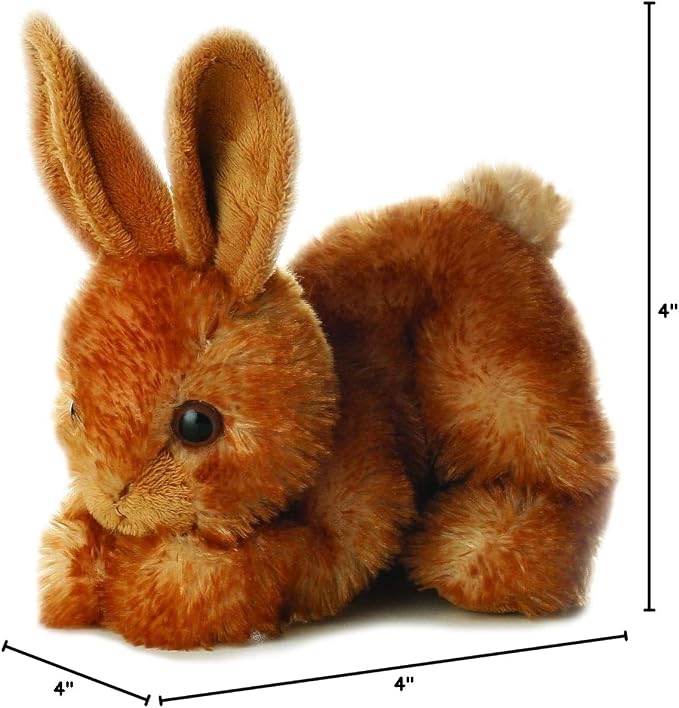 Aurora® Adorable Mini Flopsie™ Bitty Bunny™ Stuffed Animal - Playful Ease - Timeless Companions - Brown 8 Inches (Pack of 2)