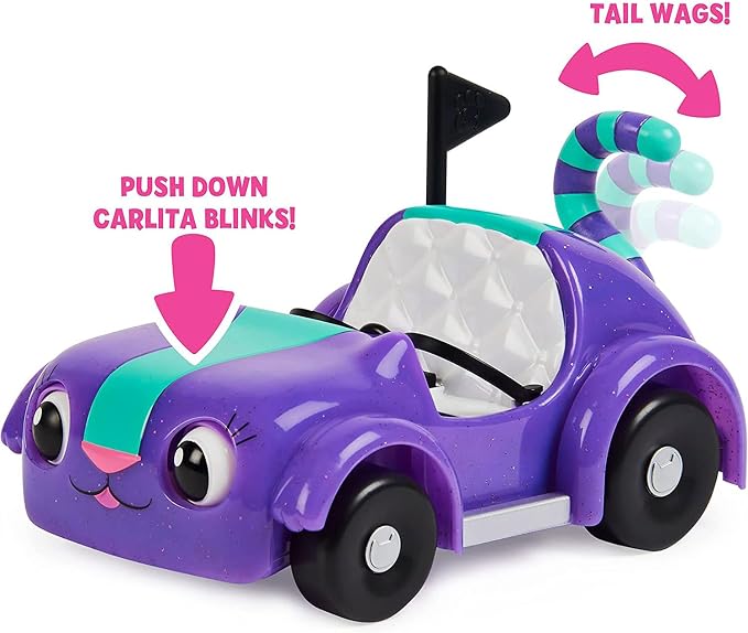 Gabby's Dollhouse, Carlita's Car with Pandi Panda Character and Accessories, Toys for Ages 3+