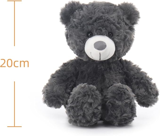 Apricot Lamb Ash Gray Flower Bear Stuffed Animals for Kids, Soft Cute Plush Toys for Baby Girl and Boy, 8 Inches