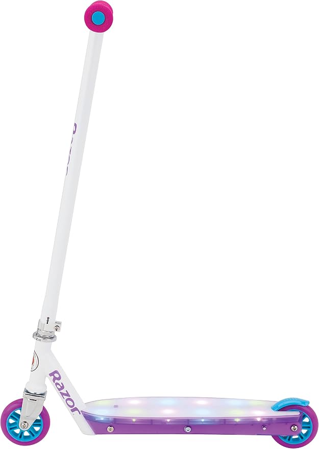 Razor Party Pop Kick Scooter - Multi-Color LED Light-Up Deck, Lightweight Steel Frame, for Kids Ages 6 and Up
