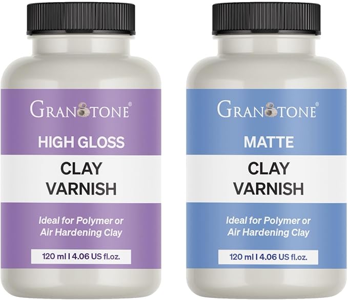 Granotone Clay Varnish Water Based Formula for Protective Finish Air Dry Polymer (Gloss + Matte)