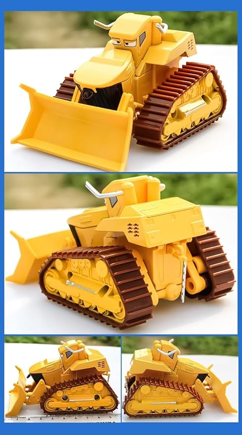 Movie Cars 2 3 Curz Mater Black Storm Jackson Danny Swervez Giant Wheels Cars Diecast Vehicles Toys Set Children Car Toy Friction Powered Truck Toy (Bulldozer)