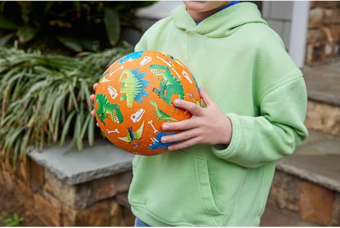 Crocodile Creek Playground Ball - Durable Rubber Ball for Kids Ages 3 and Up - Bouncy Inflatable Ball for Kickball, Indoor Games, and Outdoor Sports - PVC-Free