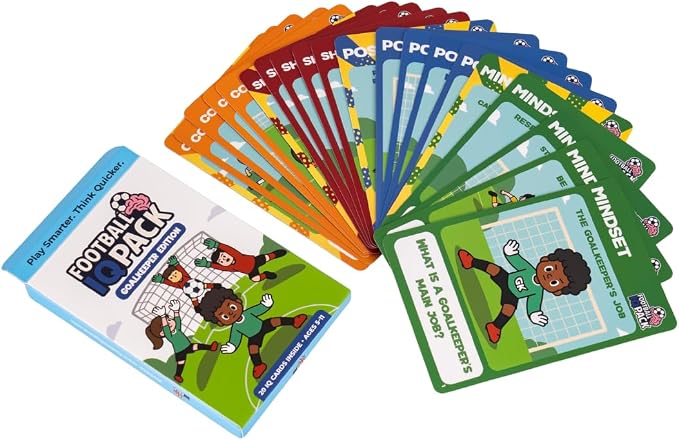 Soccer IQ Cards – Goalkeeper Edition: Game Intelligence Cards for Kids Ages 5–11 | Learn Mindset, Positioning, Shot-Stopping & Communication