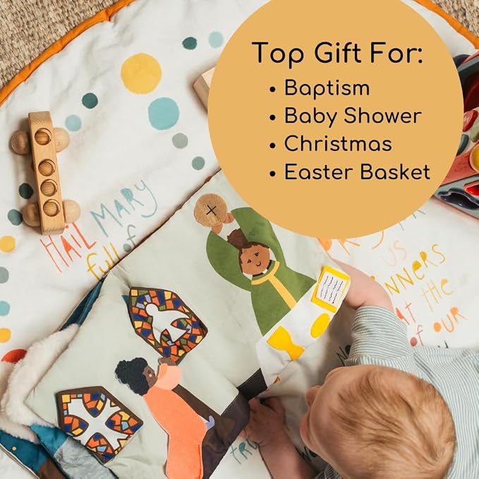 "Where is Jesus" Interactive Quiet Book for Young Believers - Discover Catholic Teachings with Engaging Exploration - Fun and Educational Tool for Early Faith Formation - Perfect Baptism Gift for Kids
