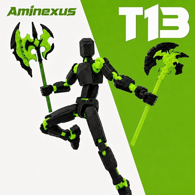 T13 Action Figure Set Assembled-3D Printed Multi-Jointed Movable Dummy 13，Titan 13 Action Figure, Birthday Gifts for Boys, Girls Desktop Decorations
