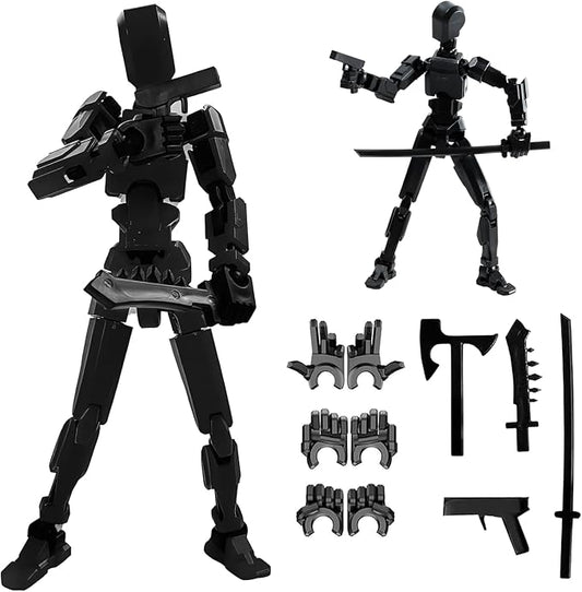Feetcant Titan 13 Action Figure,2026 New Lucky Robot 13 Action Figures,3D Printed Action Figures for Boys(Black-1pc)