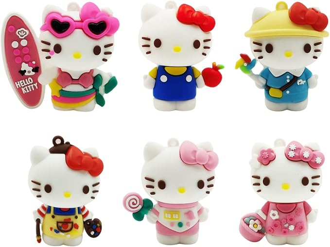 Anime 6Pc Figure, Cute Cake Decoration Character Model Collectable Figure Creative Gift for Fans