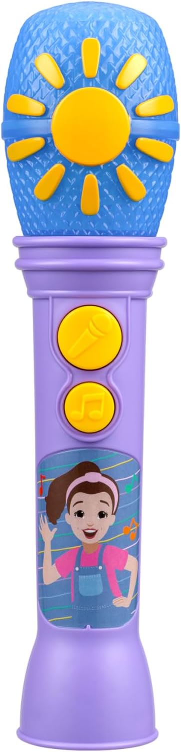 eKids Ms Rachel Toy Microphone for Kids, Includes Built-in Music and Lights, Toddler Toys (Purple)