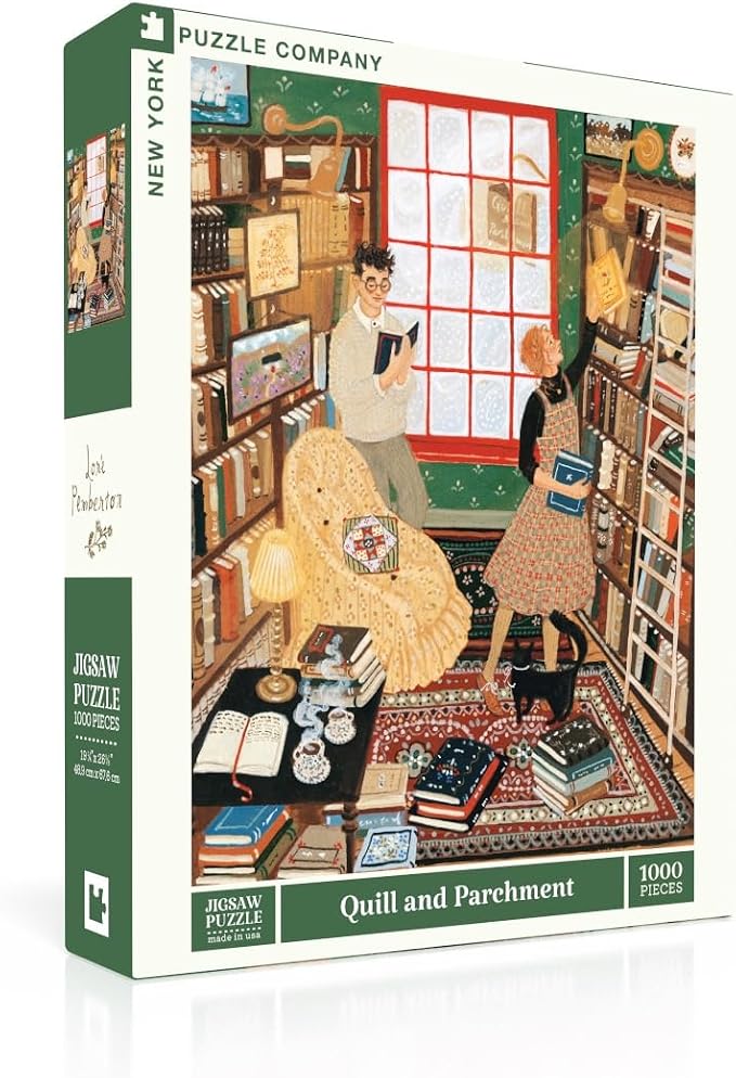 New York Puzzle Company - Loré Pemberton Quill and Parchment - 1000 Piece Jigsaw Puzzle for Family Game Nights by Loré Pemberton