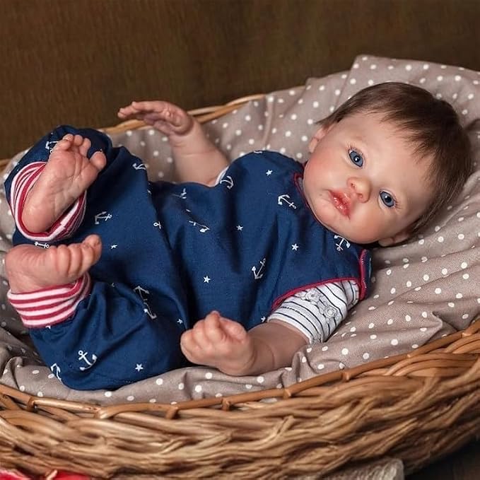 Zero Pam Reborn Baby Dolls Full Body Boy-18'' Realistic Baby Doll Real Life Real Reborn Dolls with Accessories (Modern)