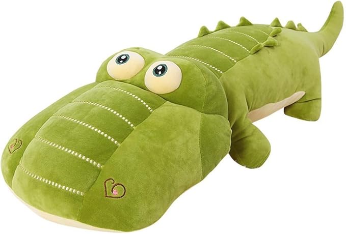Crocodile Plush Toy Stuffed Animal 26 Inch Green Large Giant Alligator Animal Stuffed Plushies Super Soft Cute Cuddly Pillow Cushion Stuff Dolls Xmas Gift for Children Kid Boys Girls, 26Inches