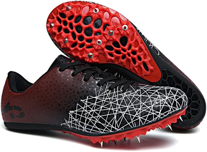 Track Spike Shoe for Men Professional Field and Track Shoes Breathable Running High Jump Racing Shoes