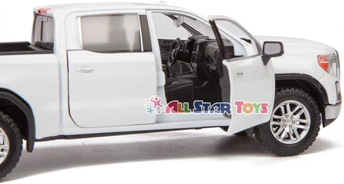 2019 GMC Sierra 1500 SLT Crew Cab 4x4 Pickup Truck with Sunroof White Timeless Legends Series 1/24-1/27 Diecast Model Car by Motormax 79361