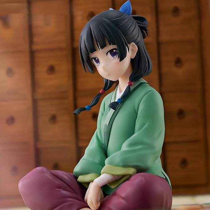 Maomao Figure Sitting Pose Anime Figurine Girl Model 3.54" Cute Hanfu Maomao Action Figure Collectible Statue Desktop Decoration