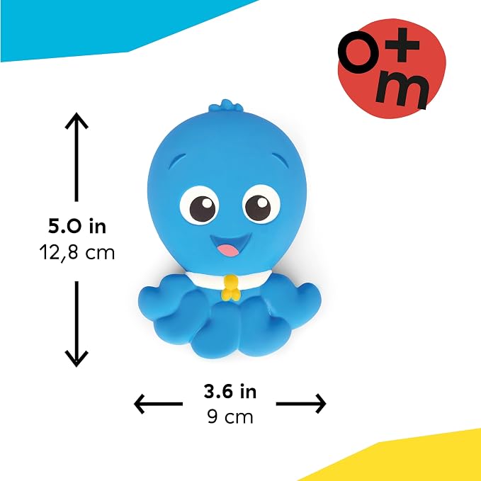 Baby Einstein Ocean Explorers Soothing Opus Natural Rubber Teether Toy, Multisensory, Ages 0 Months and Up, Easy to Clean