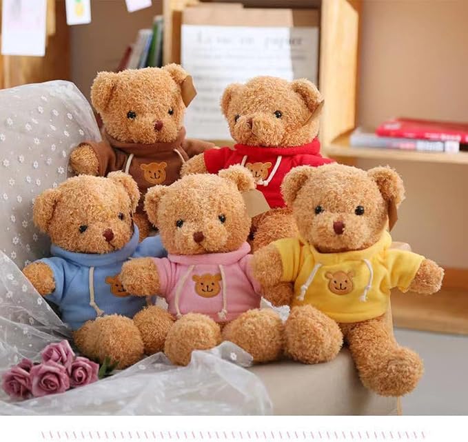 YUKOUQIAN Teddy Bear Stuffed Animal Cute Teddy Bears Plush Toy 11.8 inch for Girls Boys (Yellow Teddy Bear)