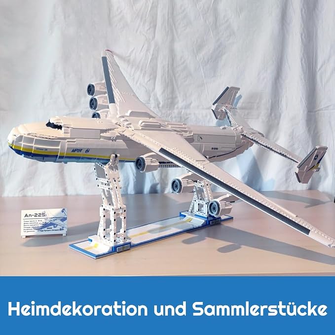 An-225 Large Transport Aircraft Building Blocks Set, MOC Airplane Model Building Kits,WW2 History Military Fan Model Collection Toys Gifts and Adult 5350 PCS