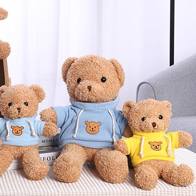YUKOUQIAN Teddy Bear Stuffed Animal Cute Teddy Bears Plush Toy 11.8 inch for Girls Boys (Yellow Teddy Bear)