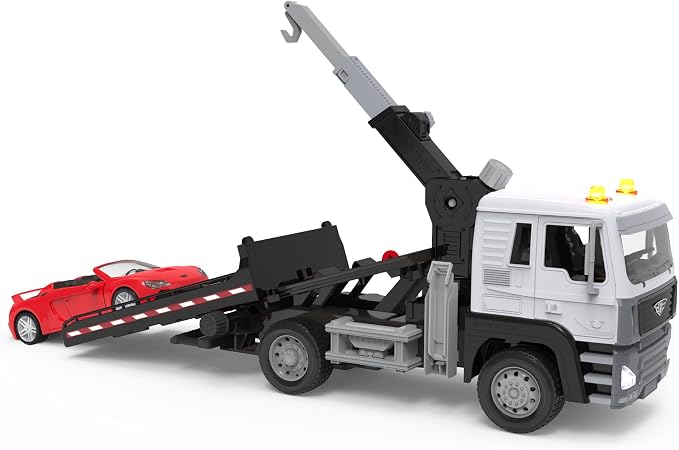 Driven by Battat - Tow Truck, 20-Inch - Toy Tow Truck for Kids - Rescue Vehicle Toy - Lights & Sounds - Movable Parts - 3 Years +