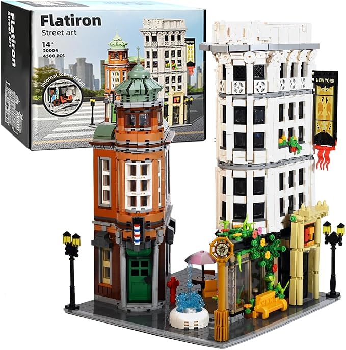 Flatiron Building Set - New York City Architecture Construction Kit, Famous Landmarks American Street View Model,Collectible Building Bricks Toys for Adults and Teens - 4500 Pieces