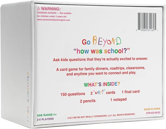 WE'RE NOT REALLY STRANGERS Kids Edition Card Game - 150 Conversation & Activity Cards for Kids, Adults, & Teens – for Fun Memorable Family Game Nights and Kid’s Party, Ages 5+, 2-6 Players
