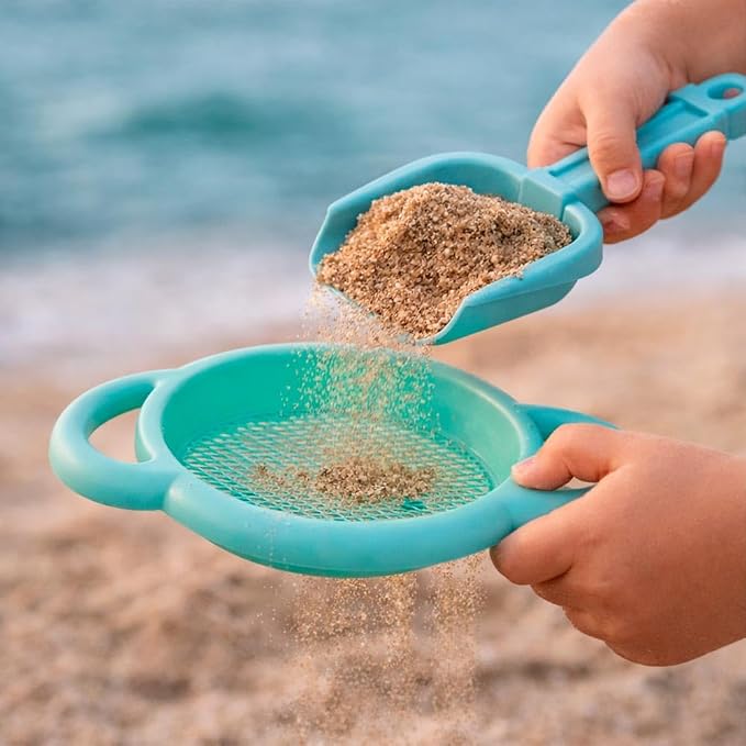 Miniland Beach Essentials, Sand Toys, Outdoor Toys for Toddlers 1-3, Beach Toys for Toddlers 1-3, Outdoor Play for Beach Vacations and Pool Fun | ECO Construction Sand Set