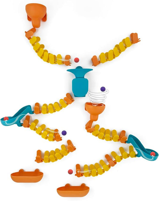 Oribel VertiPlay Magnetic Marble Run | Builder Set STEM Toy | Creative Free Play Construction Kit for Kids | Works on Fridges, Lockers & Metal Surfaces (Ages 5+) Builder Set (75)