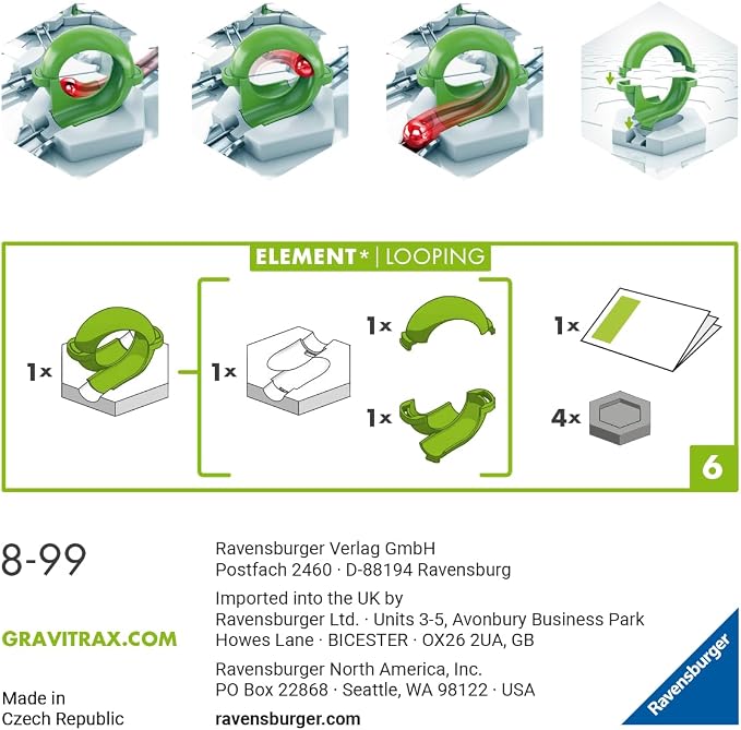 Ravensburger GraviTrax: Loop Accessory | Marble Run & STEM Toy for Boys & Girls Ages 8 & Up | Accessory for 2019 Toy of The Year Finalist