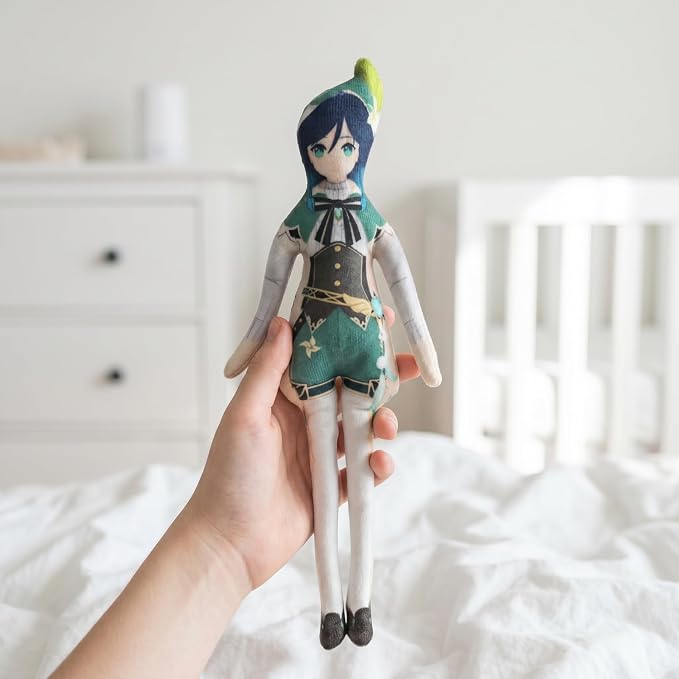 Venti Anime Figure Keychain for Adult Fans, Genshin Impact Collectible Bag Hanging Keyring