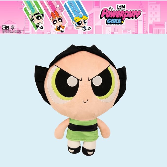 The Powerpuff Girls Buttercup Bedding Super Soft Cozy Decorative Cuddle Pillow, (Officially Licensed Product) By Franco Collectibles