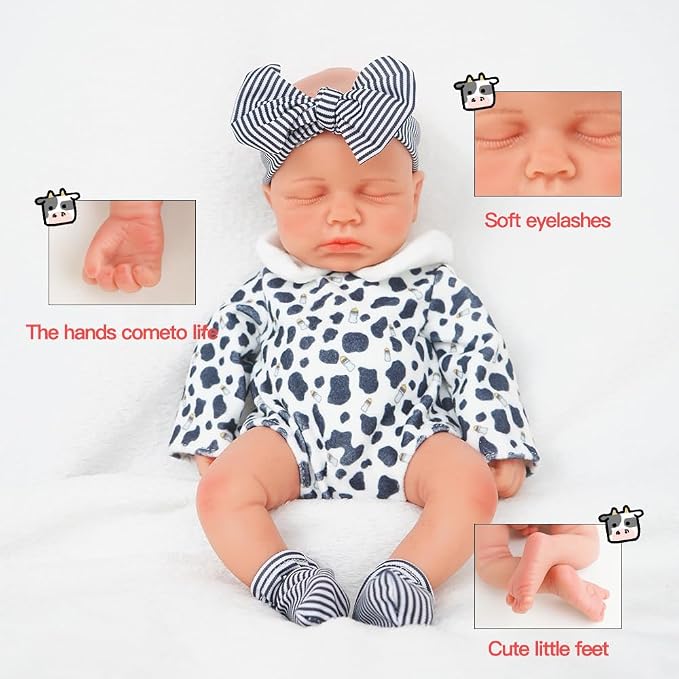 Boy 12 Inch, Full Body Silicone Baby Doll, Reborn Baby Dolls Silicone Full Body, Not Vinyl, Posable Newborn, Realistic Baby Doll