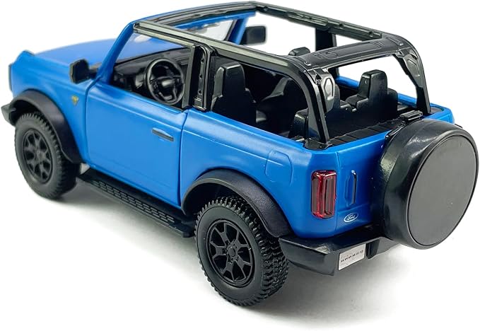 2-Door Convertible Bronco Badlands Model Car 1/36 Scale Diecast Toy Cars Metal Alloy Children’s Vehicles, Pull Back Doors Open, Mens Collection, Kids Toys for Boys Gifts, Cake Topper Home Décor, Blue