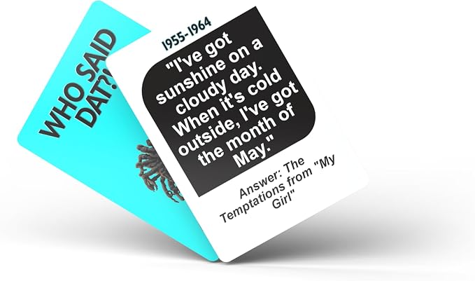 Kinfolk Who Said Dat: R&B Trivia Card Game – Name That Artist Challenge Featuring 76 Classic Lyrics & Quotes | Fun Music Game for Teens & Adults | Great for Parties, Cookouts & Late-Night Laughs